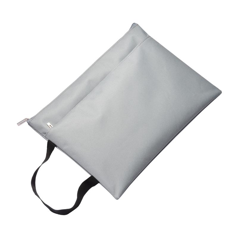 Porta documentos de poliéster con bolsillo frontal