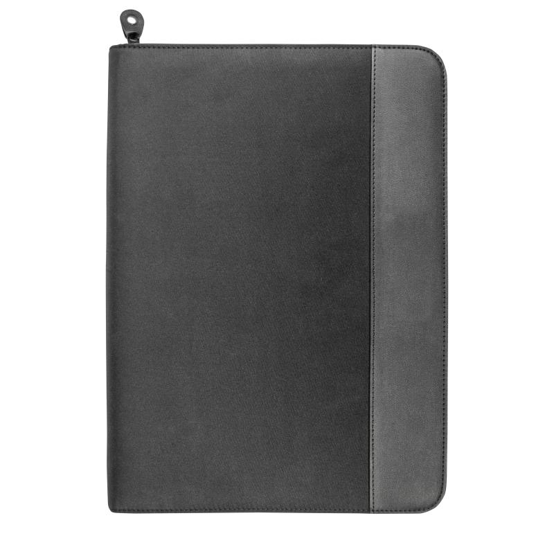 Carpeta para documentos en microfibra y polipiel. Bolsillos internos