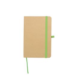 Cuaderno de papel reciclado con elástico de colores