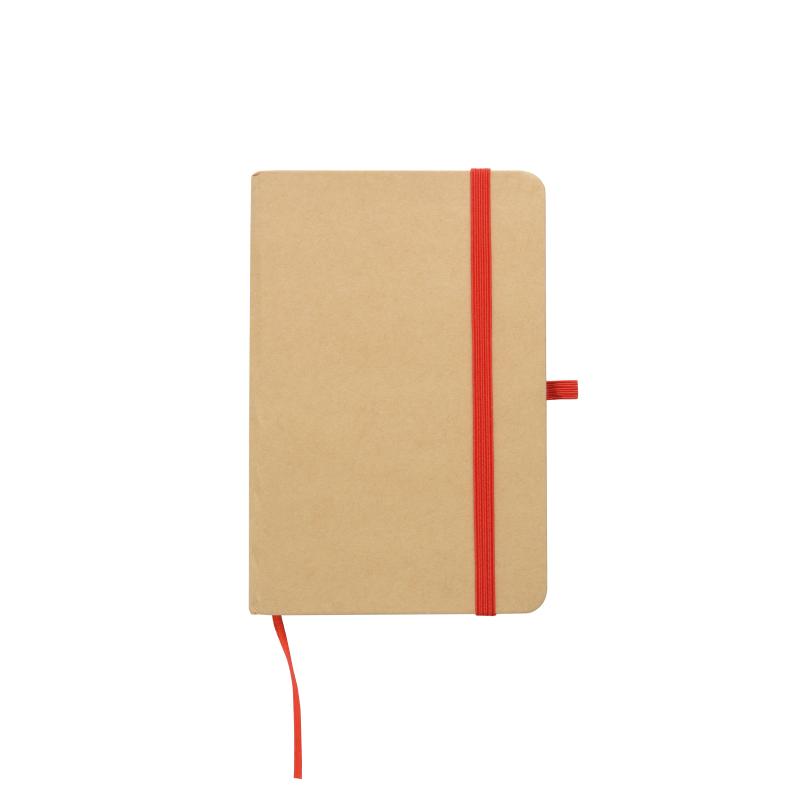 Cuaderno de papel reciclado con elástico de colores
