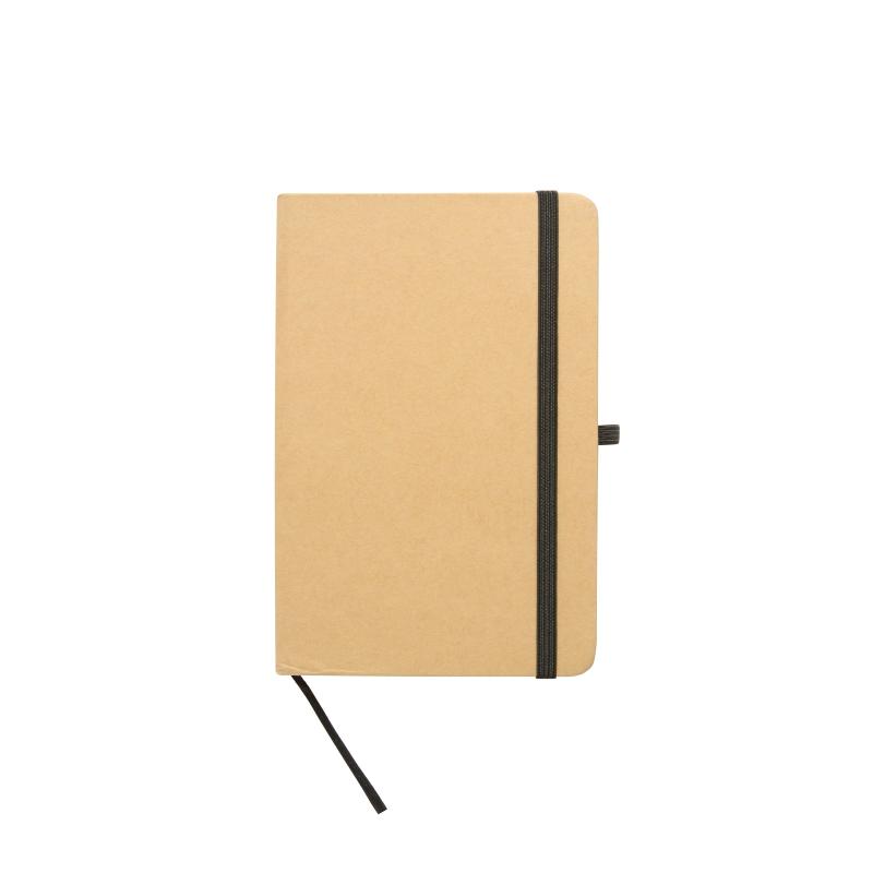 Cuaderno de papel reciclado con elástico de colores