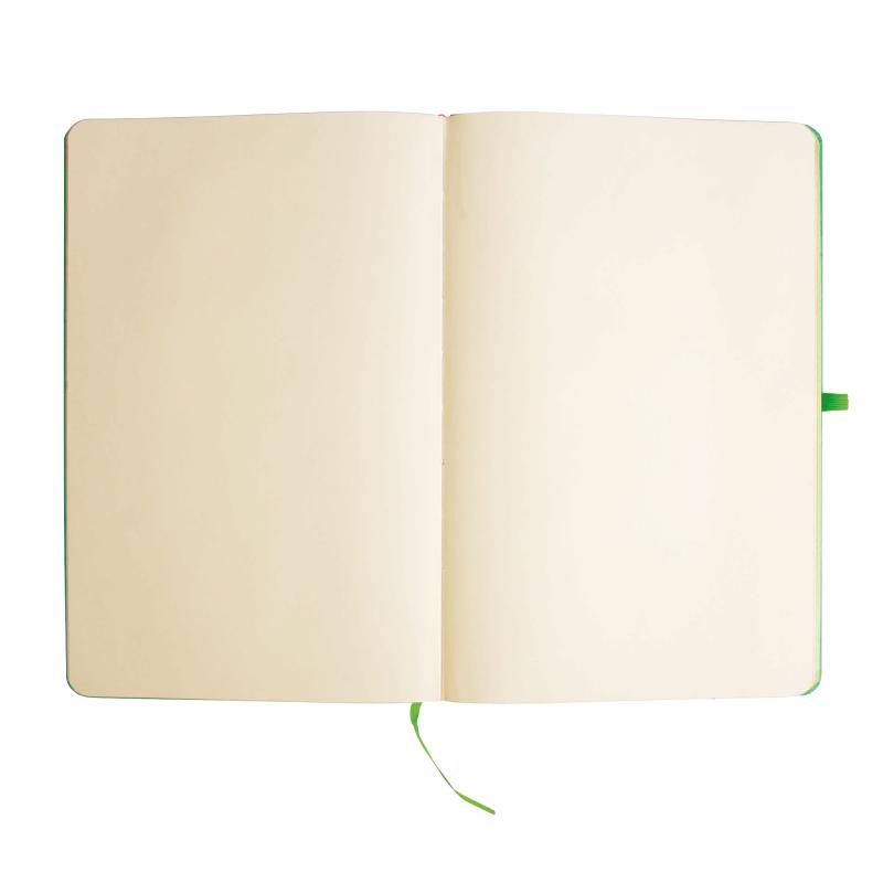 Cuaderno de papel reciclado con elástico de colores
