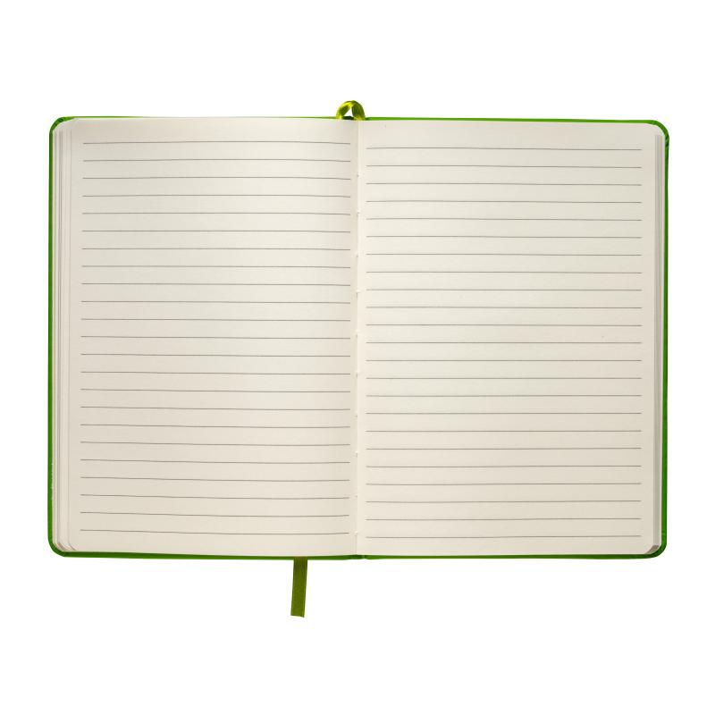 Cuaderno con elàstico y hojas de papel rayado