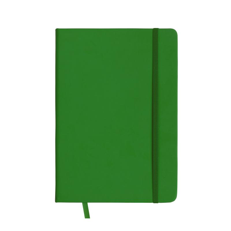 Cuaderno con elàstico y hojas de papel rayado