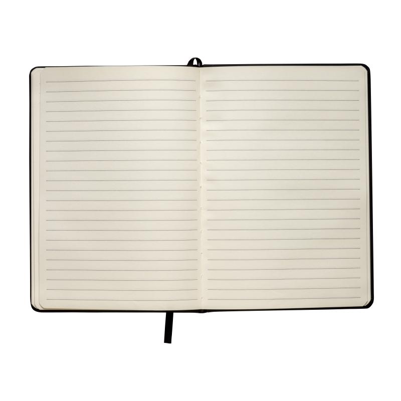 Cuaderno con elàstico y hojas de papel rayado