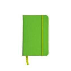 Libreta con tapas de polipiel y cierre goma.