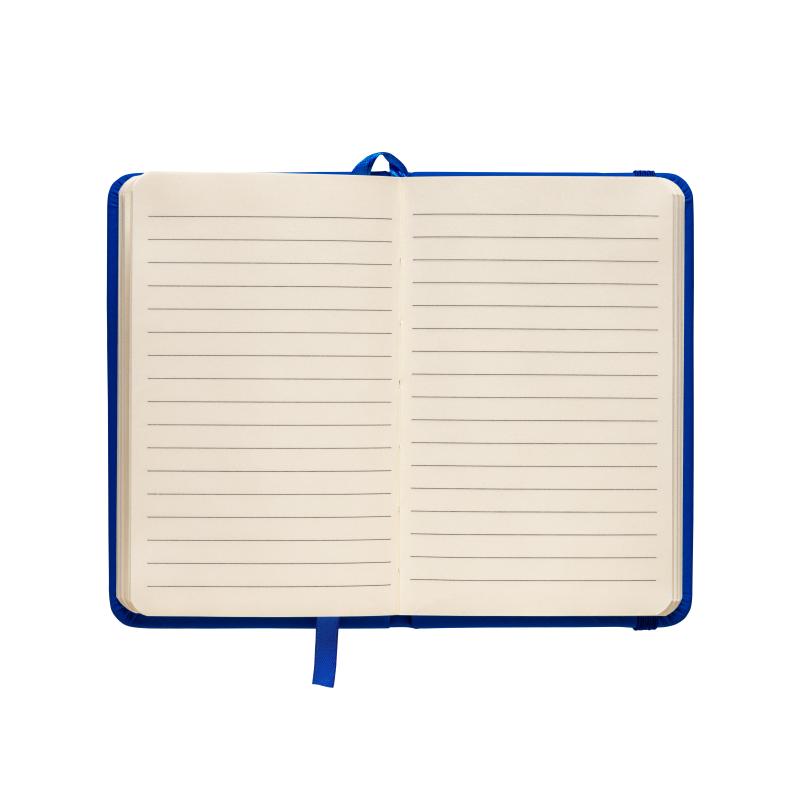 Libreta con tapas de polipiel y cierre goma.