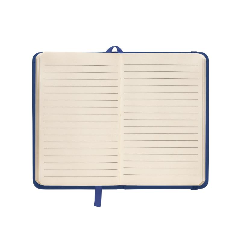 Libreta con tapas de polipiel y cierre goma.