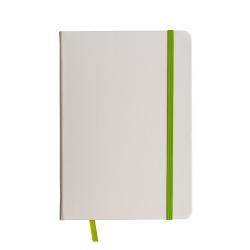 Cuaderno con elàstico y hojas de papel rayado