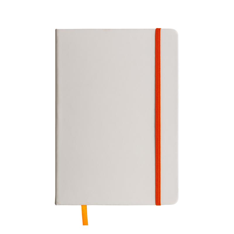 Cuaderno con elàstico y hojas de papel rayado