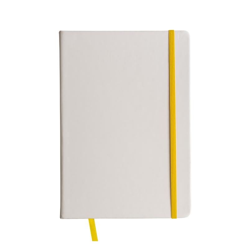 Cuaderno con elàstico y hojas de papel rayado