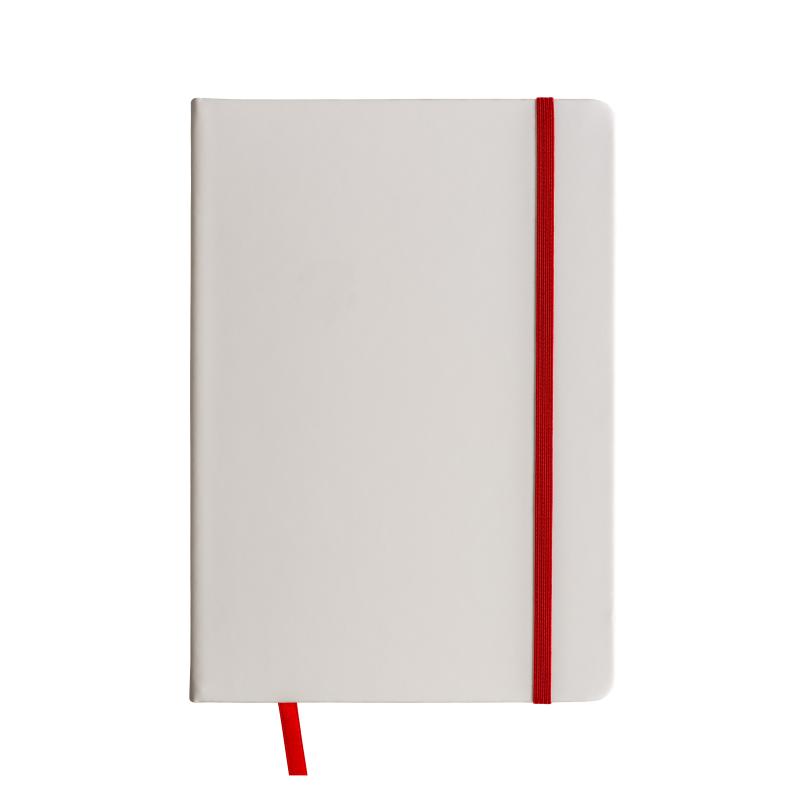 Cuaderno con elàstico y hojas de papel rayado