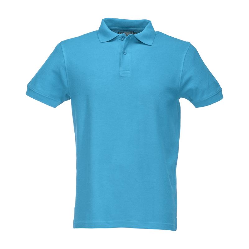 Polo piqué de algodón para hombre con manga corta.