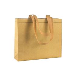 Bolsa shopper de tejido sin tejer laminado glitter, asas largas y fuelle