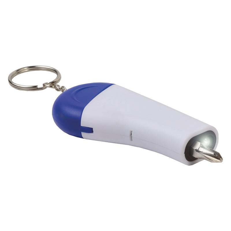 Llavero con luz LED y destornilladores