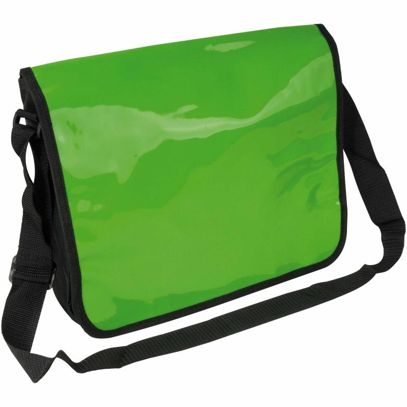 Bolsa portadocumentos con solapa en colores brillantes.