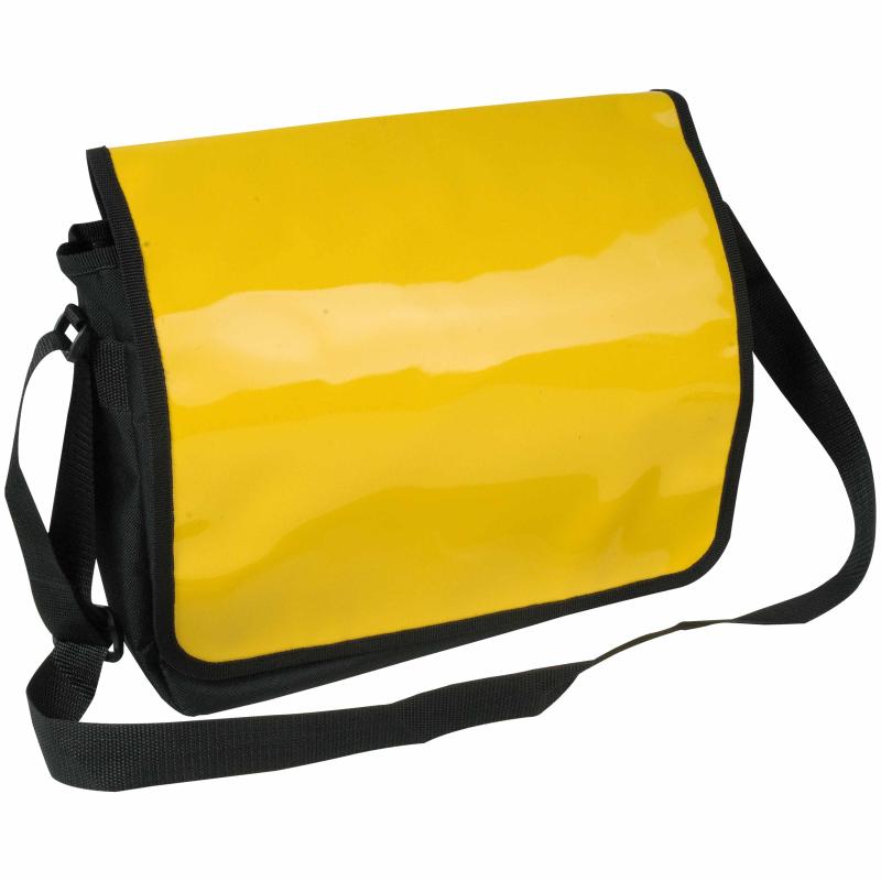 Bolsa portadocumentos con solapa en colores brillantes.
