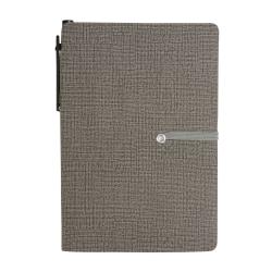 Bloqueo de PU, con bolìgrafo de papel y hojas adhesivas, cierre elàstico