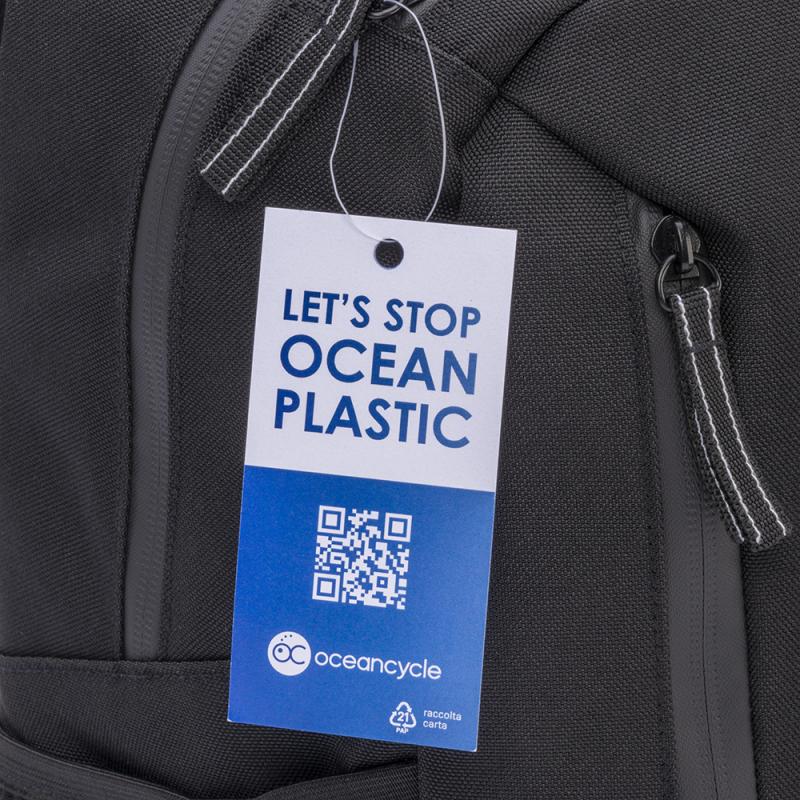 Mochila para portátil (15) fabricada en PET reciclado certificado por OceanCycle (R-PET)