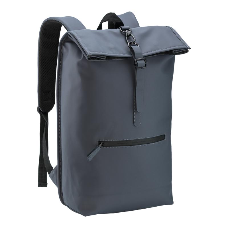 Mochila porta PC (15) en suave PU reciclado resistente al agua
