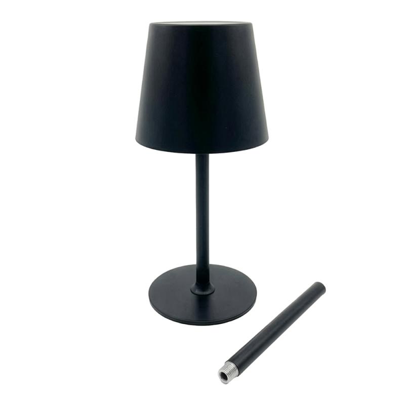 Lámpara de mesa LED recargable, fabricada en metal y plástico