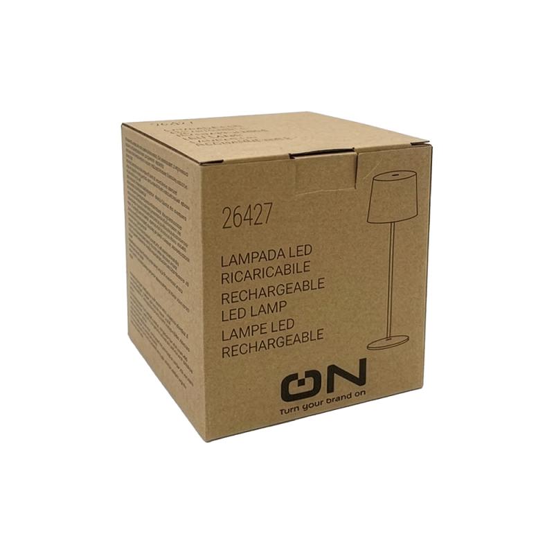 Lámpara de mesa LED recargable, fabricada en metal y plástico