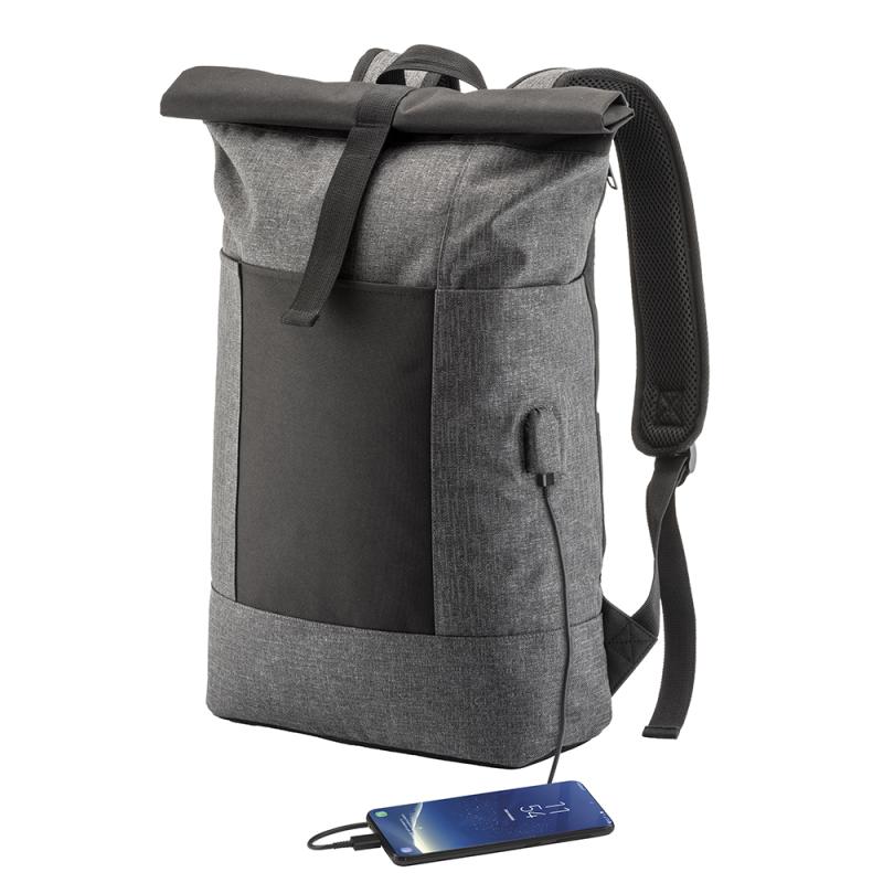Mochila para portátil en poliéster reflectante
