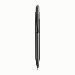 Aluminum push button ball pen with colored touch screen and laser engraved logo
