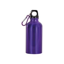 Aluminum bottle with carabiner, 400ml