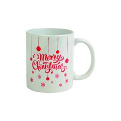 Sublimating ceramic mug with christmas printing included