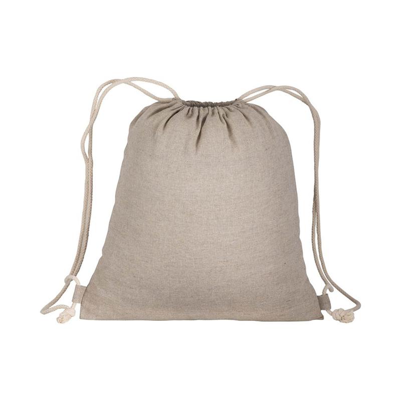 150g/m2 recycled cotton drawstring backpack