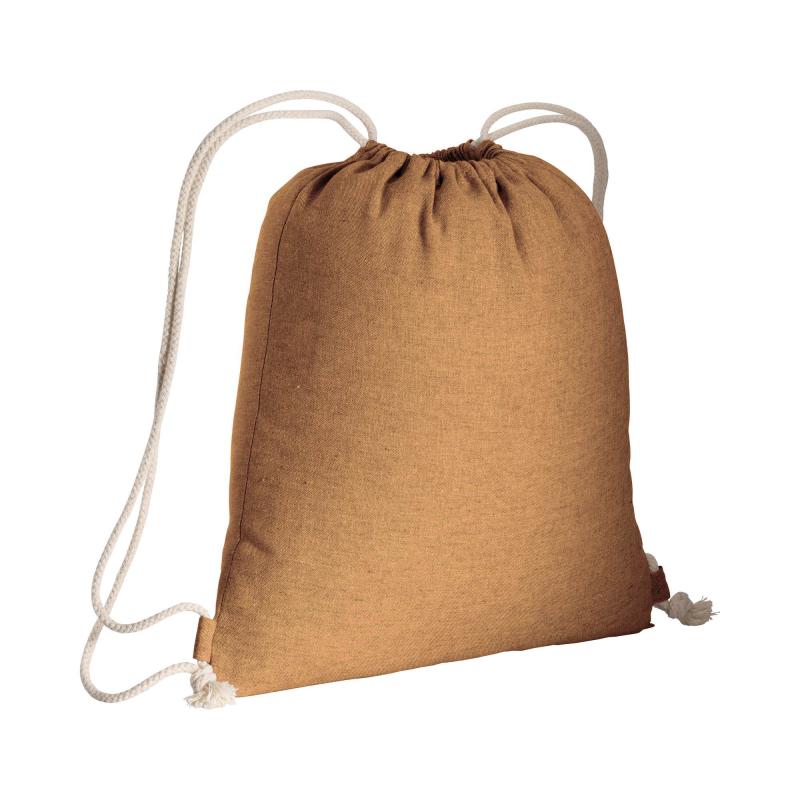 150g/m2 recycled cotton drawstring backpack