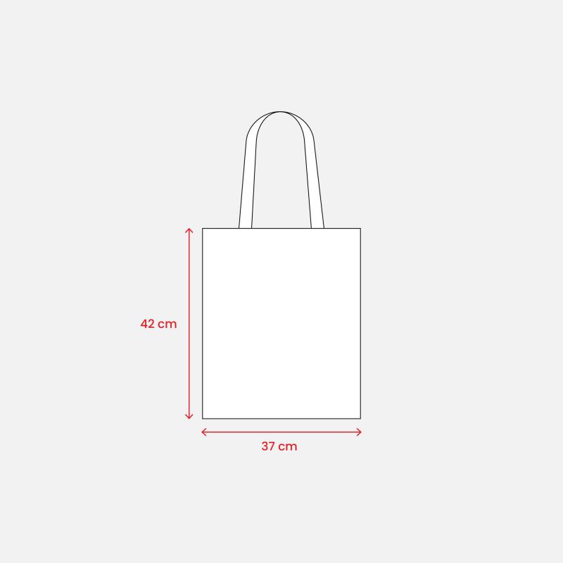210T RPET shopping bag, long handles