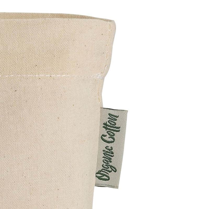 Organic cotton shopping bag, long handles and buttom gusset