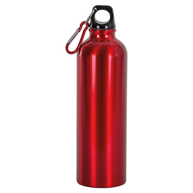 Aluminum bottle with carabiner. 750ml, no box