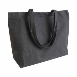 Bolsa de algodon (280 g-m2), asas largas y fuelle