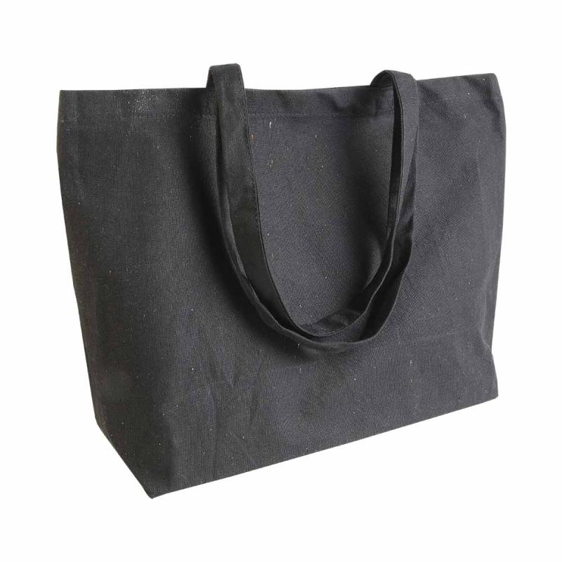 Bolsa de algodon (280 g-m2), asas largas y fuelle
