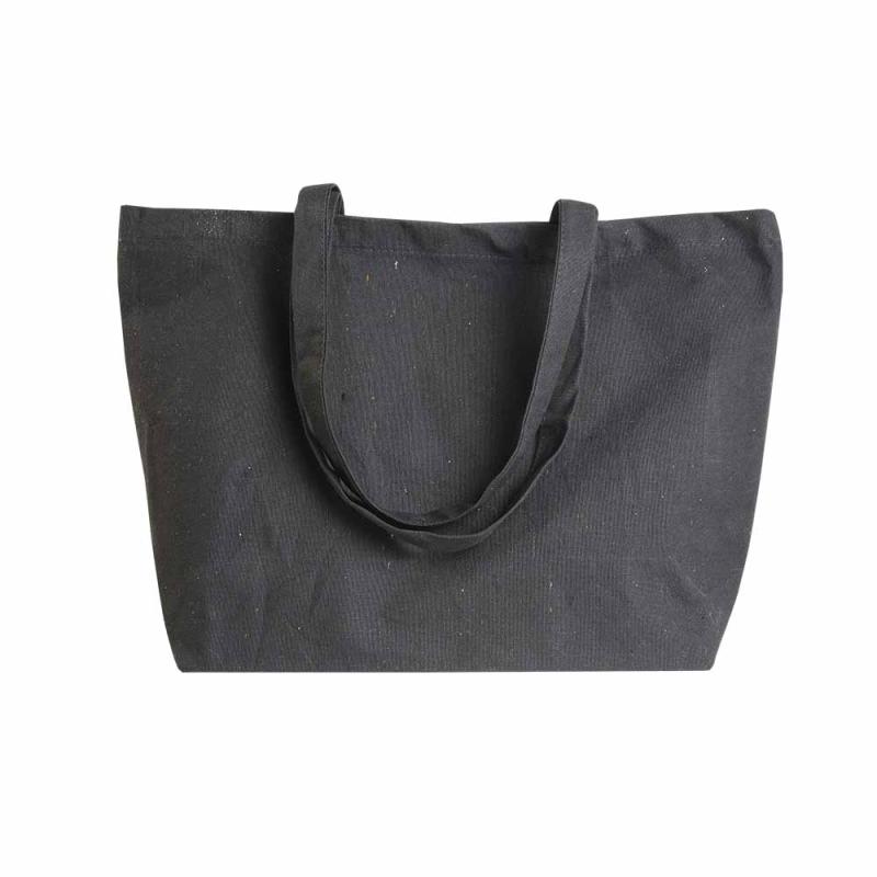 Bolsa de algodon (280 g-m2), asas largas y fuelle