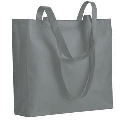 Bolsa de tejido sin tejer con fuelle e asas largas.