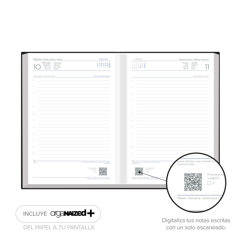 D07-Dietario Base Premium C01-Negro (0D0758C01)