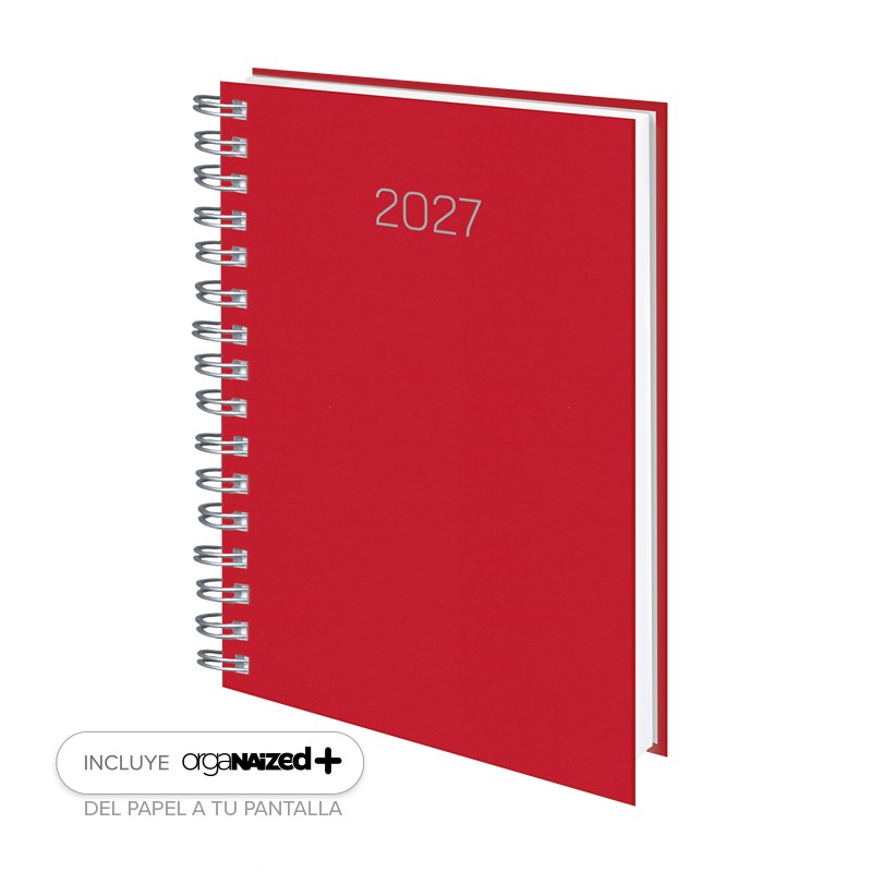 D08-Dietario Base Wire'o 58-Premium C21-Rojo (0D0858C21)