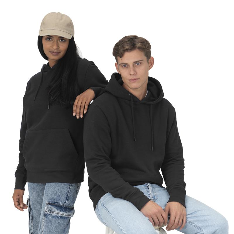 Sudadera con capucha unisex en algodón orgánico y poliéster reciclado de 280 g/m2