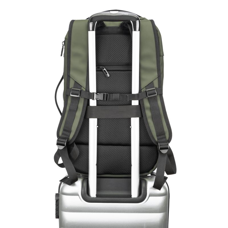 Mochila/maleta de viaje con compartimento para portátil (15") en PU suave