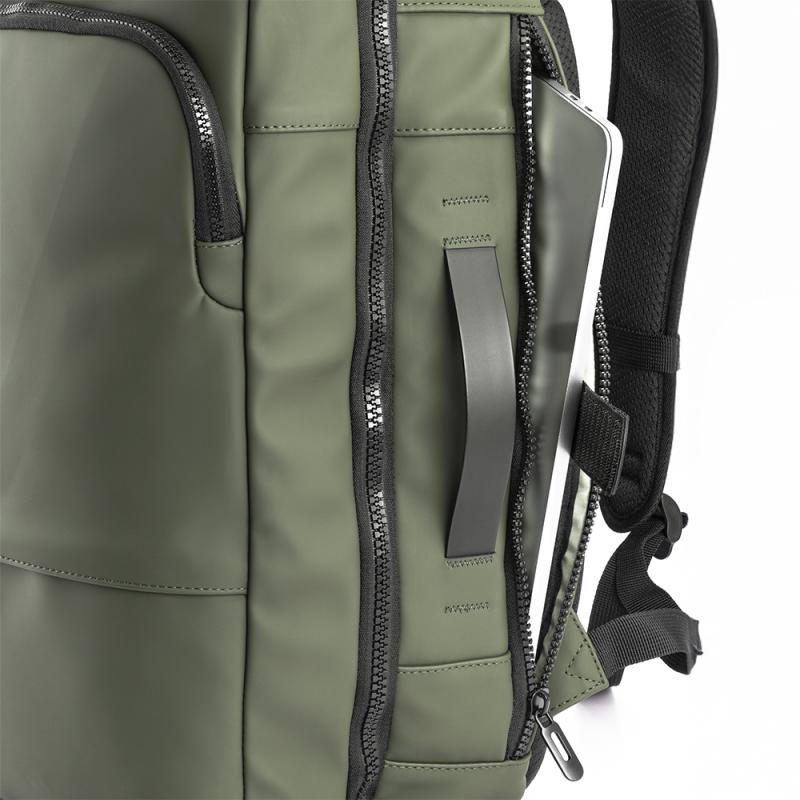 Mochila/maleta de viaje con compartimento para portátil (15") en PU suave