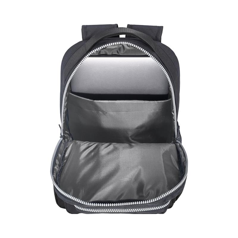 Mochila para portátil R-pet con toma USB. Compartimento acolchado para el portátil