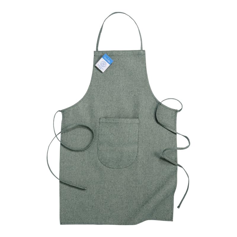 Delantal de cocina largo de algodón reciclado con certificación GRS (280 g/m2)