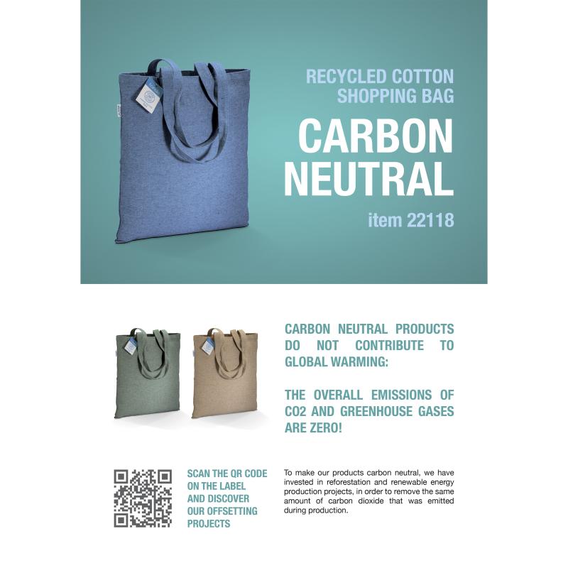 Delantal de cocina largo de algodón reciclado con certificación GRS (280 g/m2)