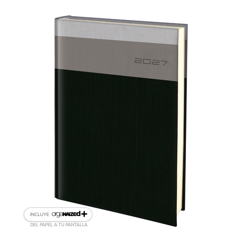 E11-Agenda Dia AY-Geneve R10 Negro-Gris-Plata