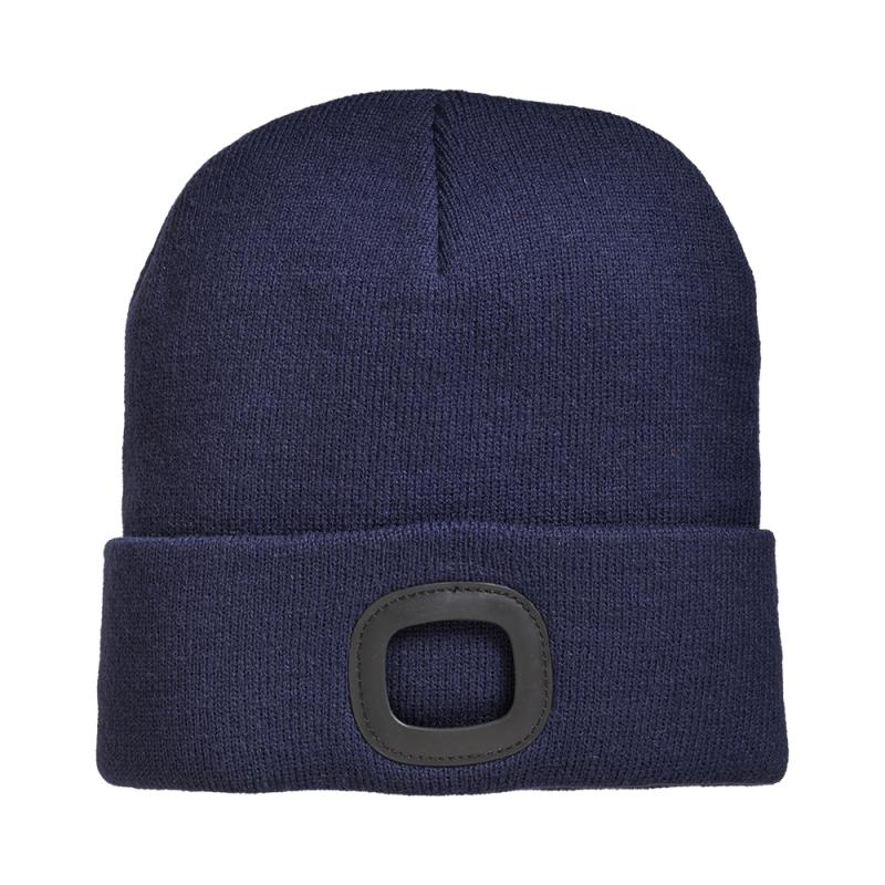 Gorro de punto 100% acrilico grueso con luz LED extraible y recargable por USB