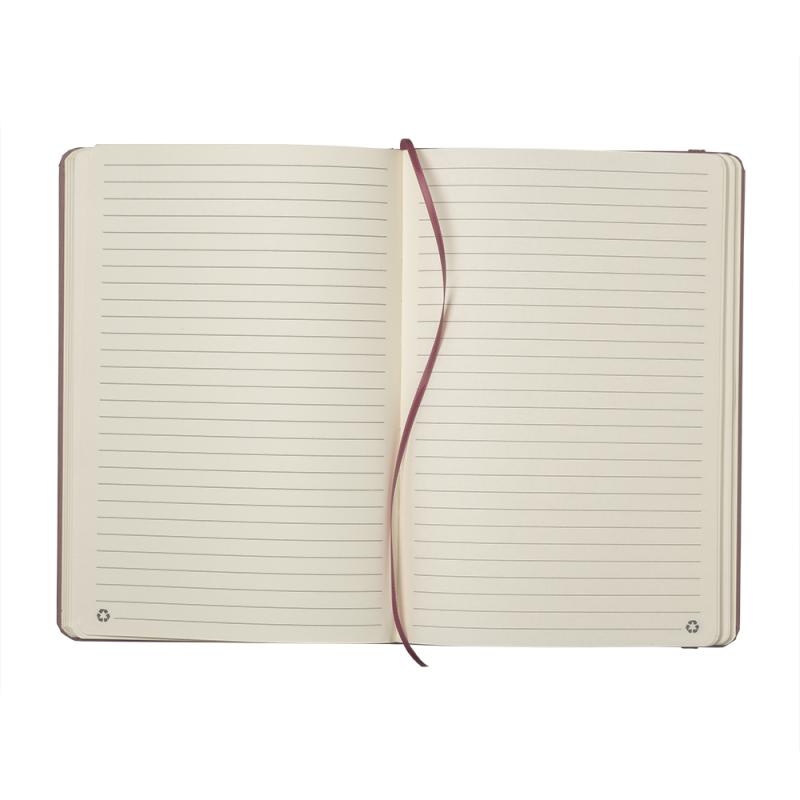 Cuaderno con cubierta de residuos de frutas y cierre elástico